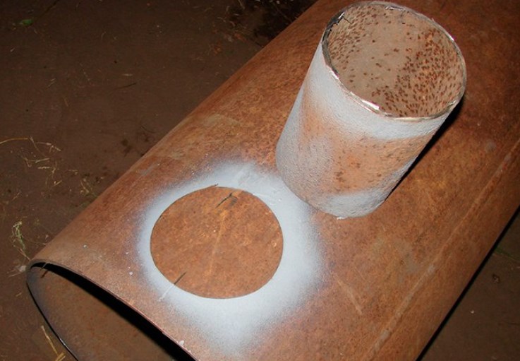 Горизонтальная банная печь из трубы своими руками 