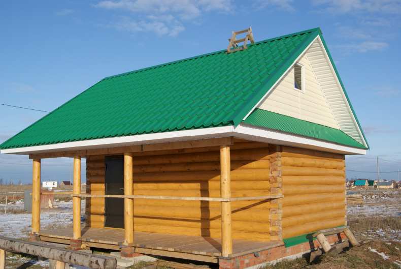 Как сделать крышу на бане: строим поэтапно из сруба односкатную и двускатную крышу + схема монтажа стропильной системы