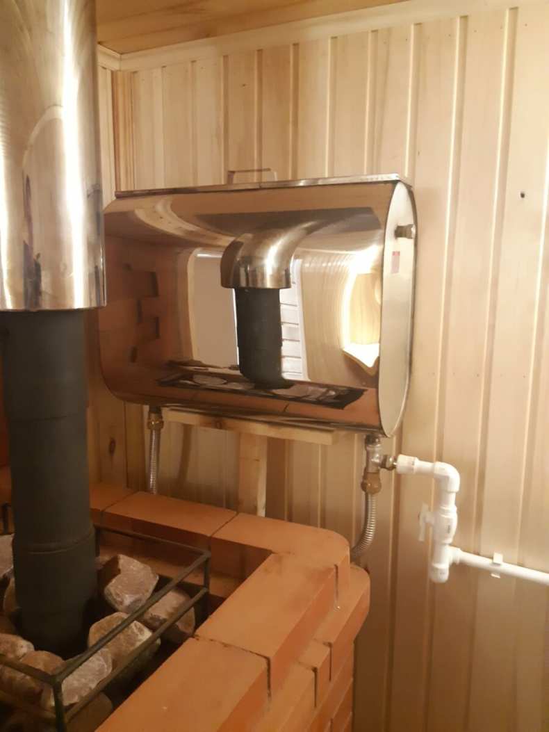 Теплообменник для банной печи (подключение и установка): методы изготовления устройства для нагрева воды своими руками